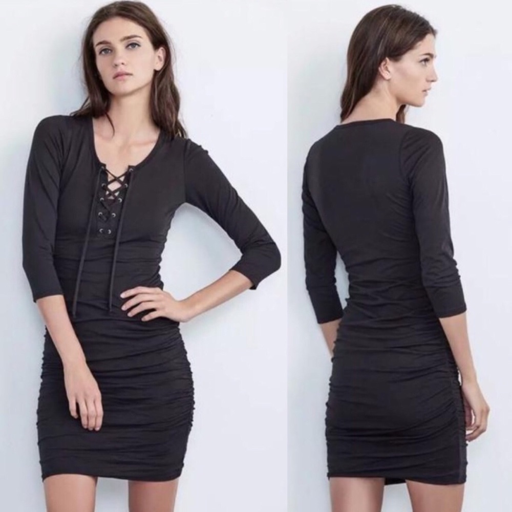 NWOT Velvet by Graham & Spencer Lace Up Dress